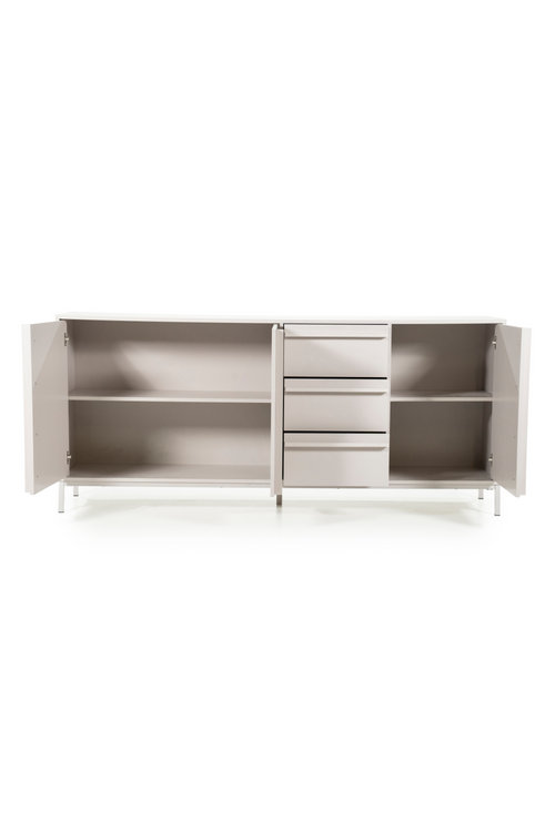 Boaz 71'' Off-White Metal Minimalist Sideboard