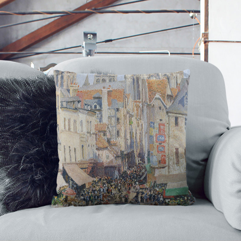 Square Cushion, 55cm H x 55cm W x 20cm D, Stone