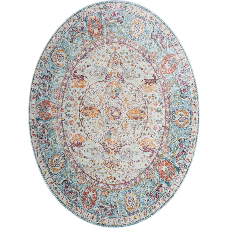Oriental Indoor Rug, Oval 5' x 8'