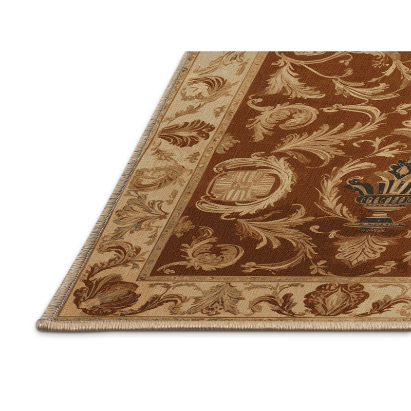 Tapis brun français lavable à la machine, Tapis de couloir 2 pi x 5 pi