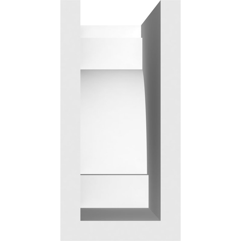 Queue de chevron en PVC de style architectural méditerranéen standard l 3 po x H 6 po x L 12 po, H 6 po x L 3 po x P 12 po