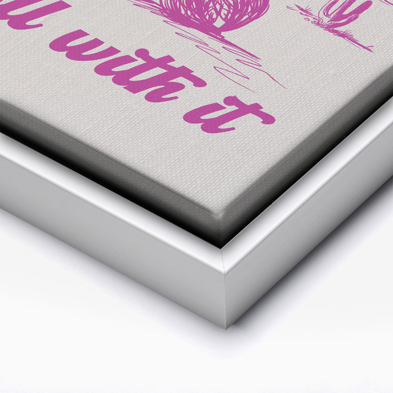 Rouler avec, Canvas, White Framed, 08"H x 10"W