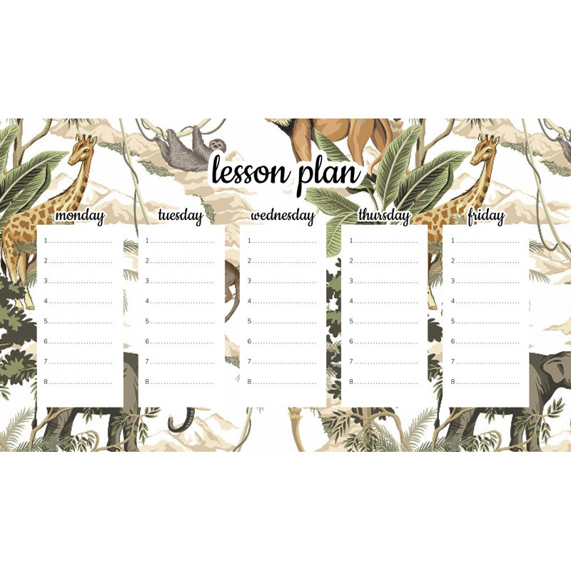 Magnetic Lesson Plan Exotic Safari