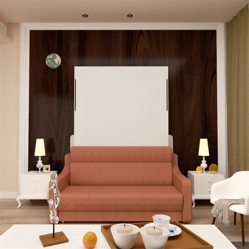 Versatile Vertical Murphy Bed with Sofa for Space Optimization