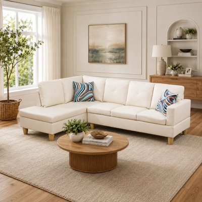 Tamez Faux Leather L-Shaped Sectional