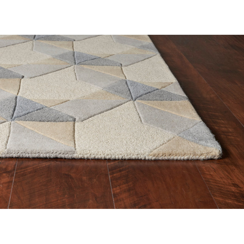 Eduarda Performance Hand Tufted Wool Abstract Indoor Rug, Rectangle 2'3" x 3'9"