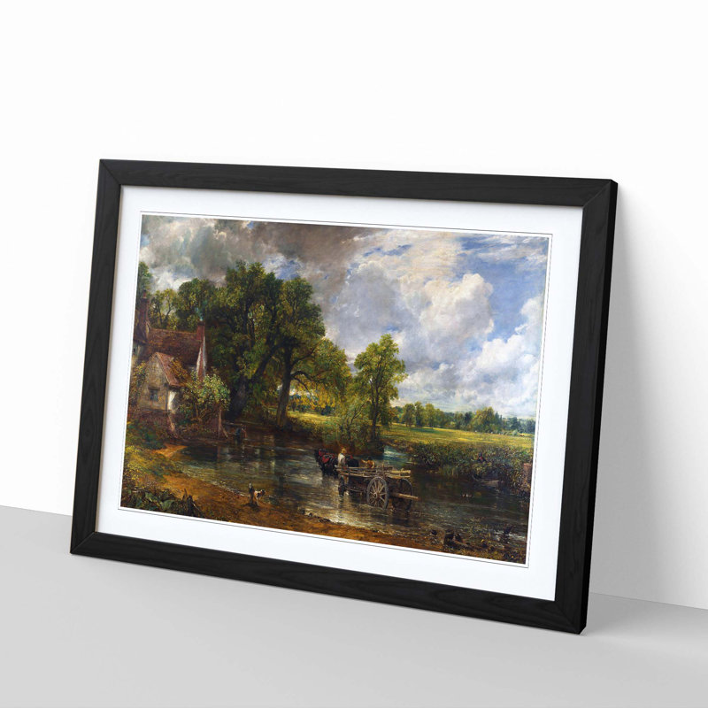 The Hay Wain by - Framed Print, Black