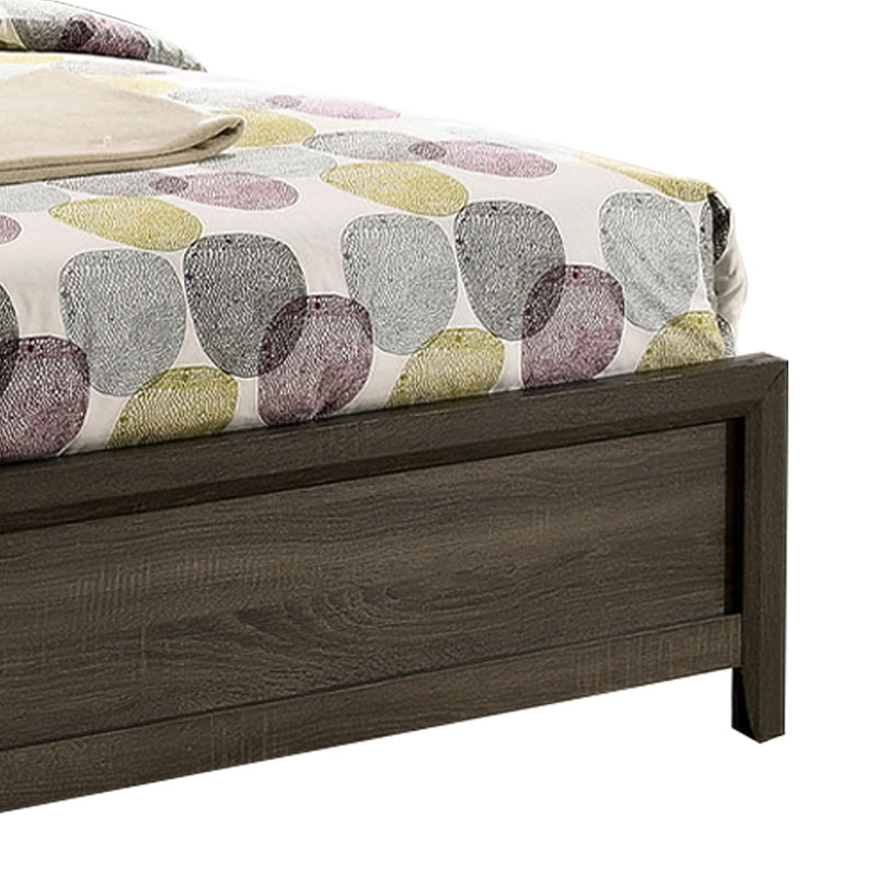 Lit Sadet gris / gris anthracite, Simple