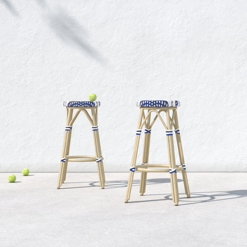 Tabouret de bar Arduino, 26", Blanc / Rose