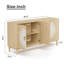 Buffet en bois de 63 pouces avec armoire, étagères ajustables et portes sculptées-956736007