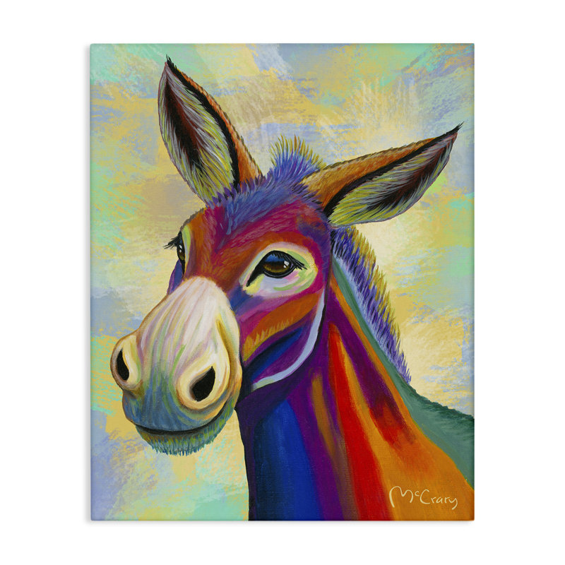 «Vibrant Donkey Expression», art par Jadei, H 20 po x l 16 po
