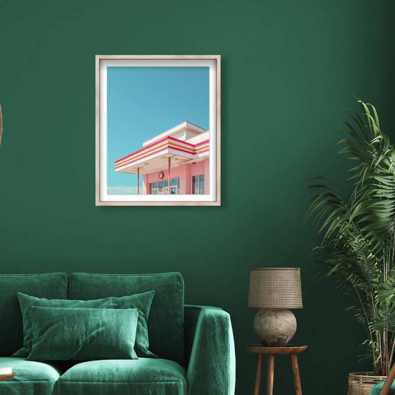 Linear Symmetry II Print by Oliver Gal, 25.5"H x 31.5"W, Natural Oak Shadowbox