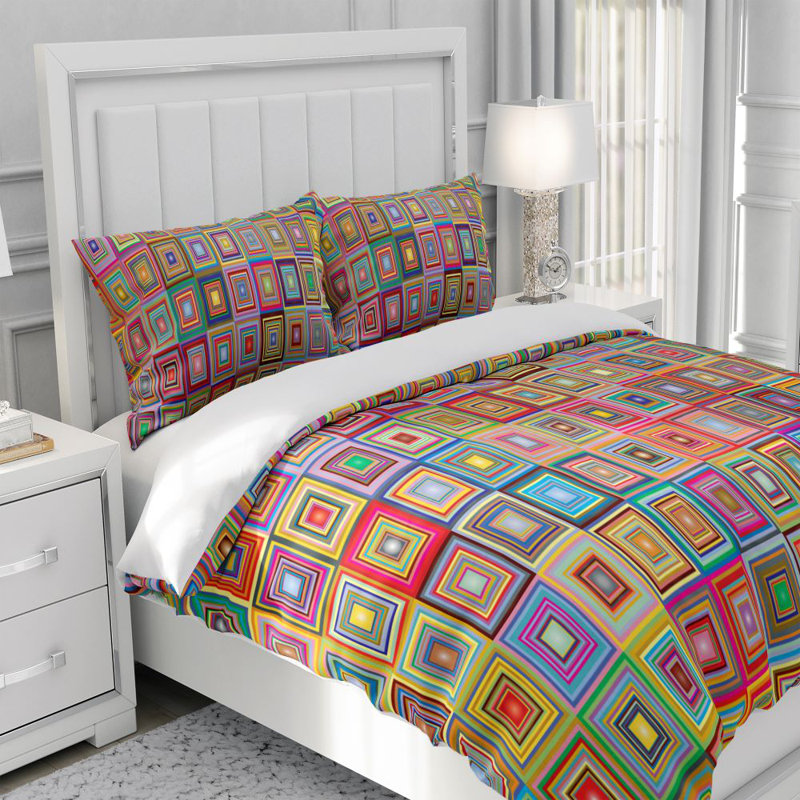  Ensemble de housse de couette décalée, Housse de couette très grand + 2 taies décoratives