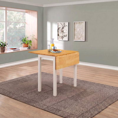 Rubberwood Dining Table with Wood Base