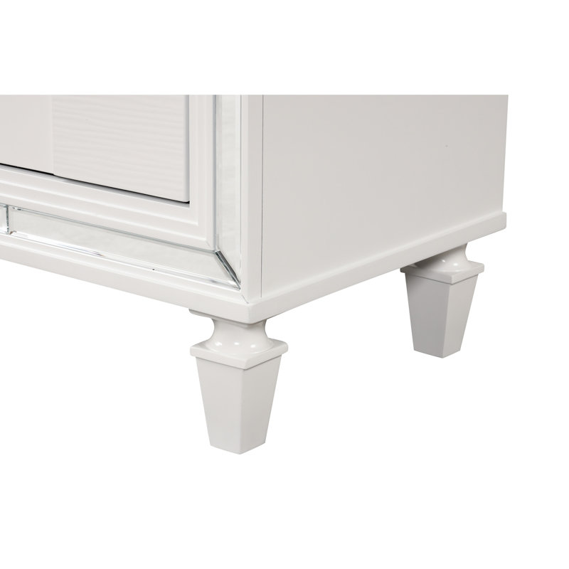 Commode Genoa G05790-CH, blanc scintillant