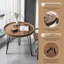 Table basse de table simple en bois massif brun