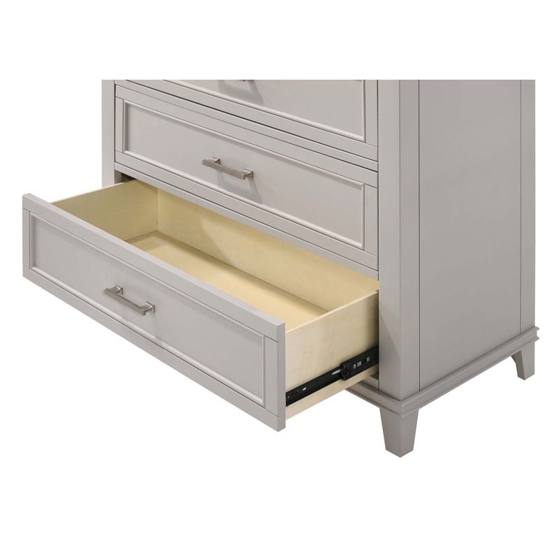 Commode 5 tiroirs Grey, Gris