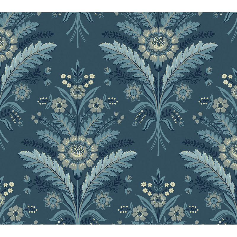 Addisin Floral Roll, Blue/Gray