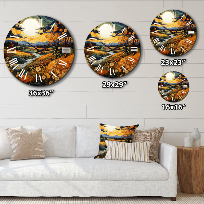 Horloge murale Daegon - Paysages, Moyenne