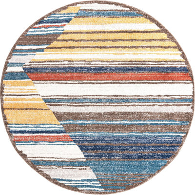 Tapis blanc / vert / bleu Frystown