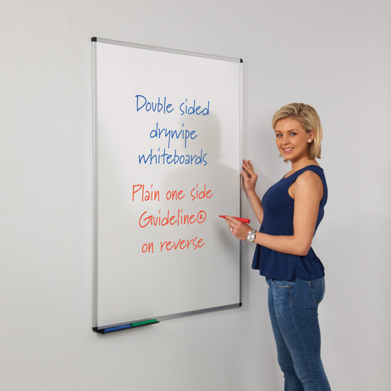 Wall Mounted Whiteboard, 120 cm H x 90 cm W
