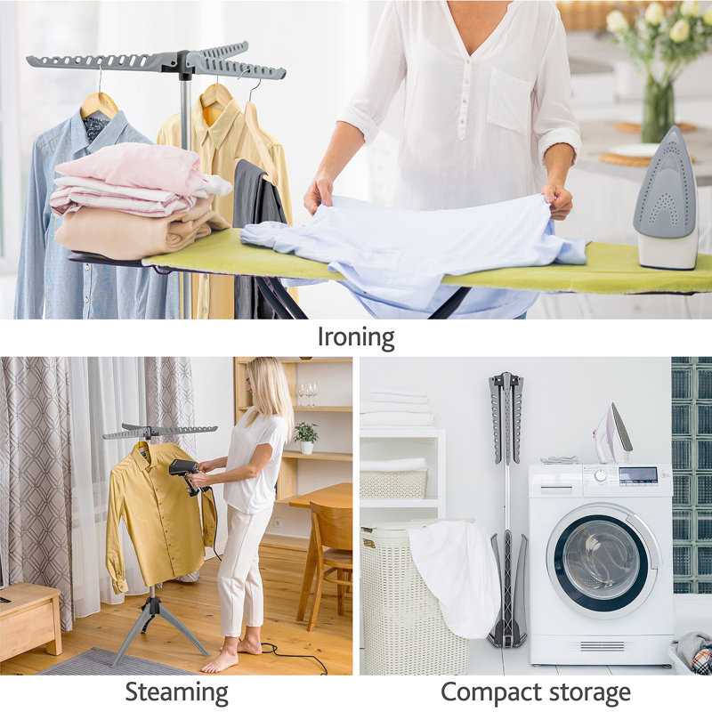 Foldable Tripod Drying Rack, Dark Grey