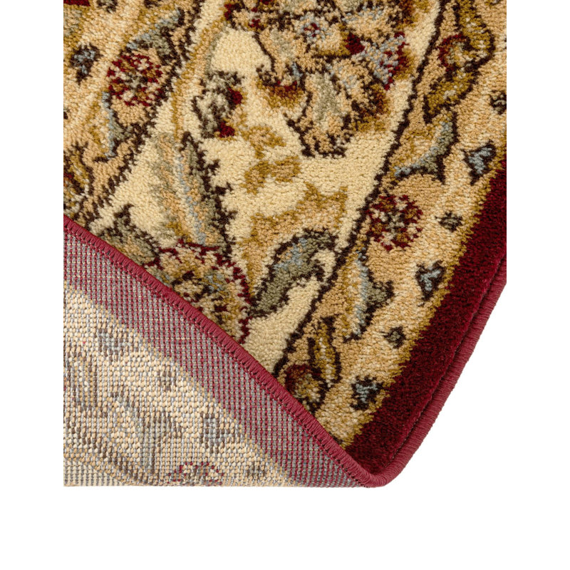 Tapis oriental beige / brique Niles, Ovale 4 pi 1 po x 6 pi 1 po