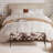 Modern Cowhide Pattern Upholstered Entryway Accent Bench-68825284