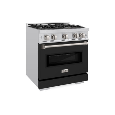 ZLINE 30 in. 4.2 cu. ft. Classic Gas Range with 4 Burner Cooktop and Convection Gas Oven in Stainless Steel with Door