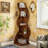 5-Tier Wall Corner Bookshelf, Space-Saving Storage Rack With Adjustable Shelves For Home And Office Use-159597944