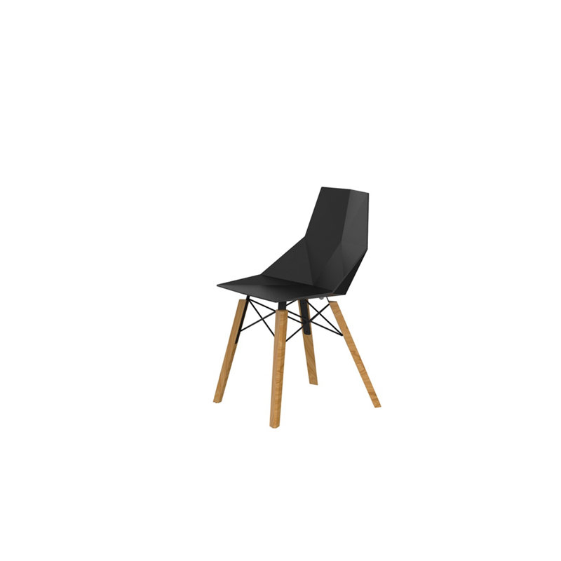 Faz Wood - Chair - Set Of 4 - Basic/Injection, Oak, Black
