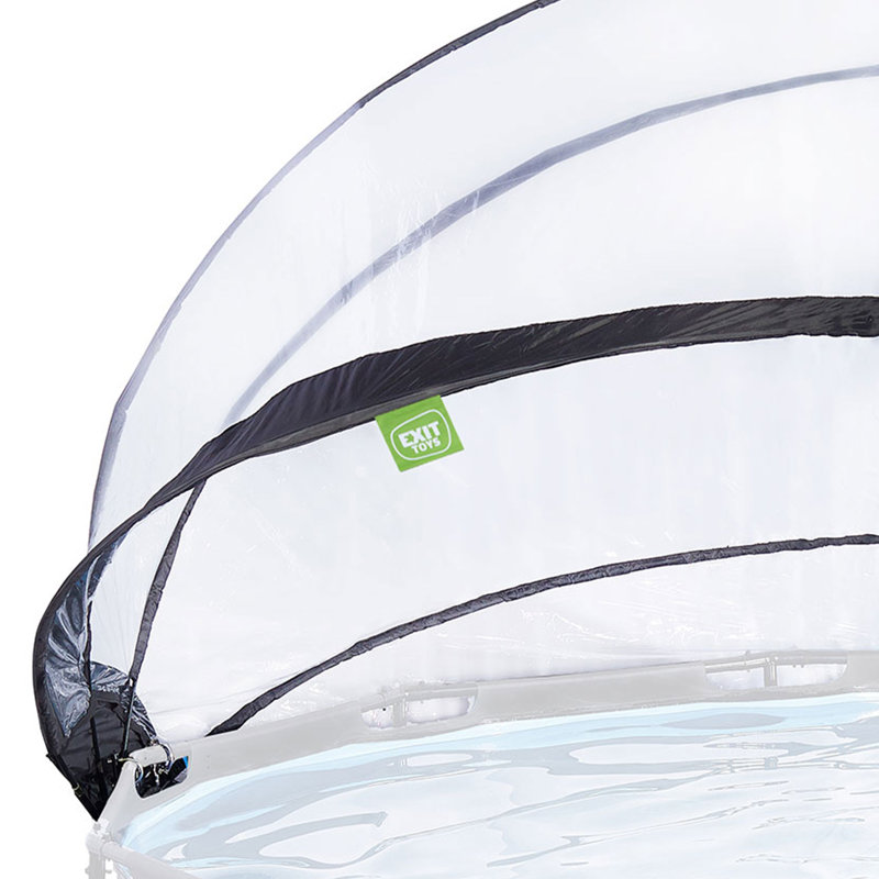 EXIT Toys Round Multifunctional Cover Dome Enclosure for Outdoor Pools, 15'4" W