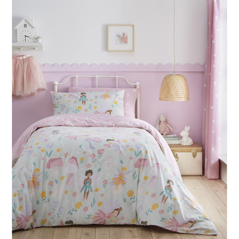 Tatyana Cotton Blend Floral Duvet Cover with Pillowcases Included, Single - 1 Standard Pillowcase