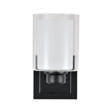 Oslo 1 - Light Dimmable Matte Black Armed Sconce