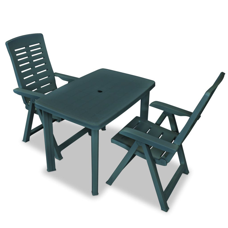 Bartel 2 - Person Patio Dining Set with, Green