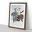 A Warrior in a Snow Storm by Toyohara Chikanobu - Picture Frame Painting-57844682-57844683