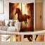 Paravent 4 panneaux à cloison pliable Royal Majestic Chestnut Horse-133672097-133672096