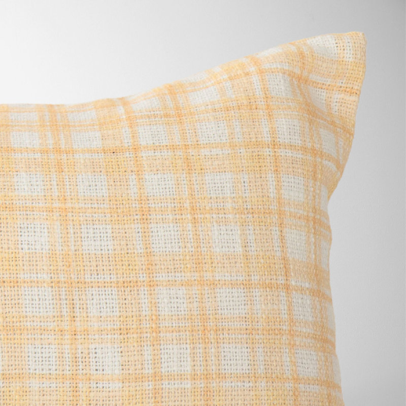 Cotton Pillow Cover, Gold Floral