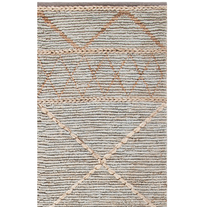 Tapis en jute tissé à la main Kilim Kilim, Rectangle 8 pi x 10 pi