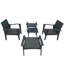 Patio Seating Group: 5 With Chair, & Gray Sponge Cushions Outdoor Seating: , Fill Cushion Covers-974151264
