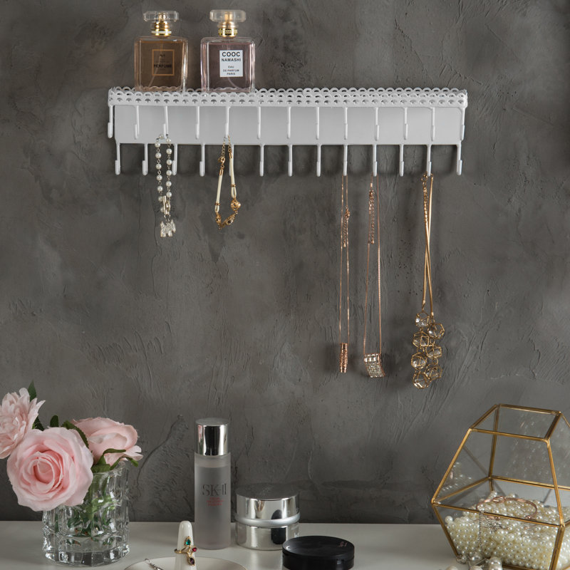 Lall Wall Mounted Jewellery Holder, White