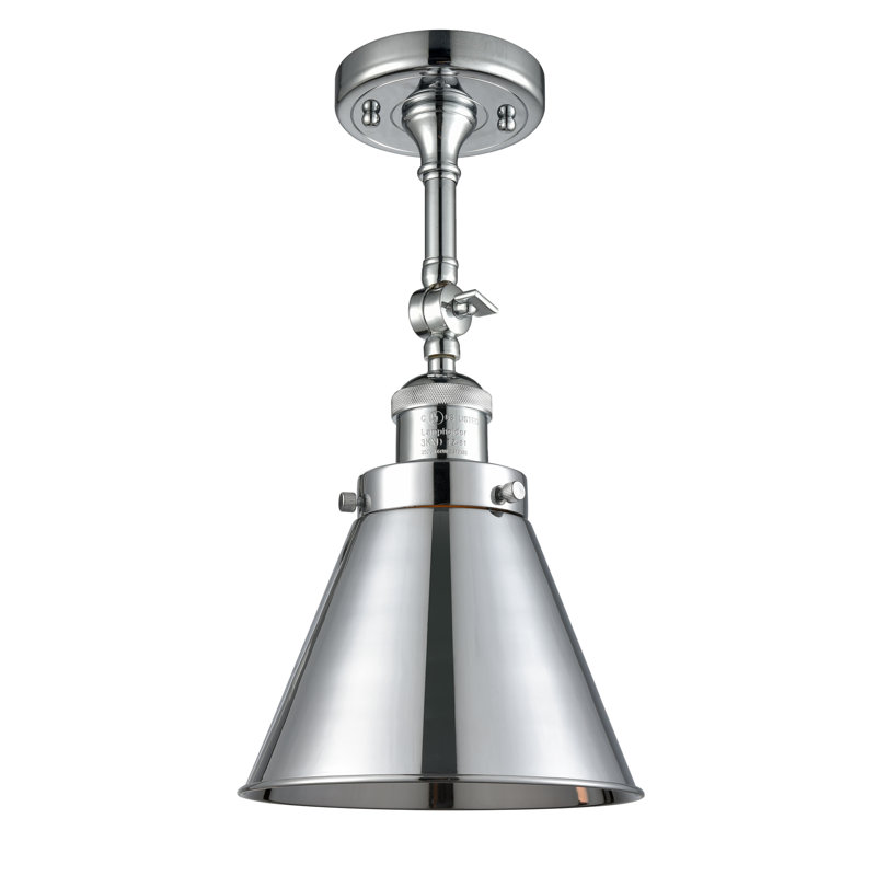 Plafonnier semi-encastré 8 lumières Donovan, Ampoule non incluse, Chrome poli