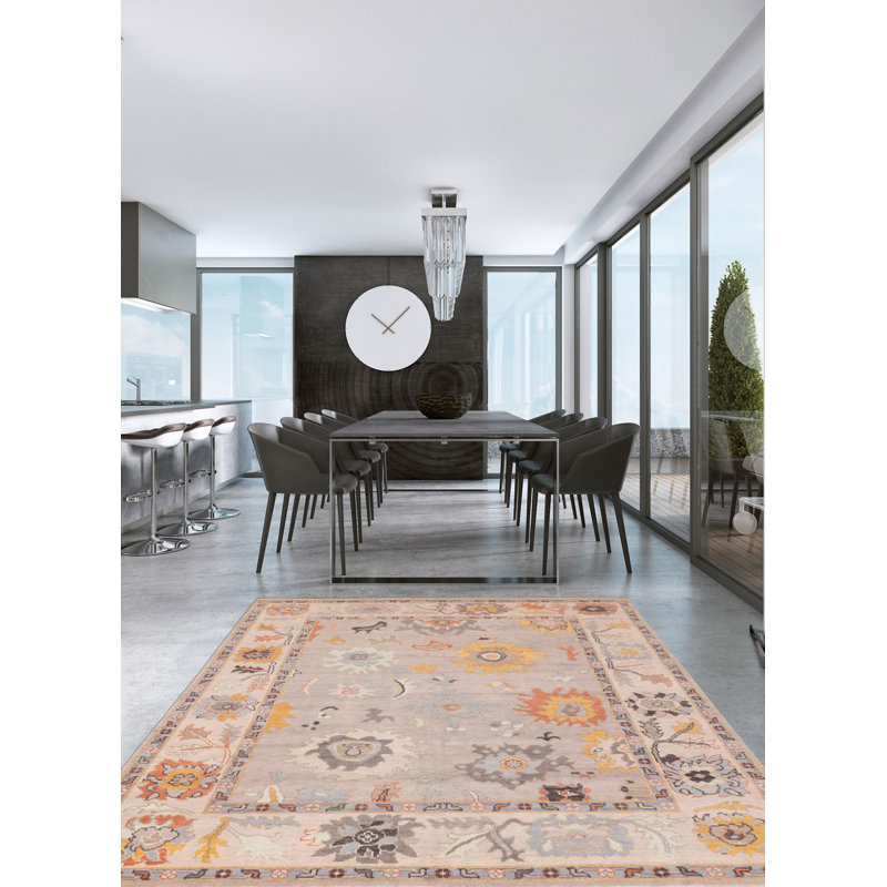 Modern Oushak Grey Rug 8'1" x 10'4"