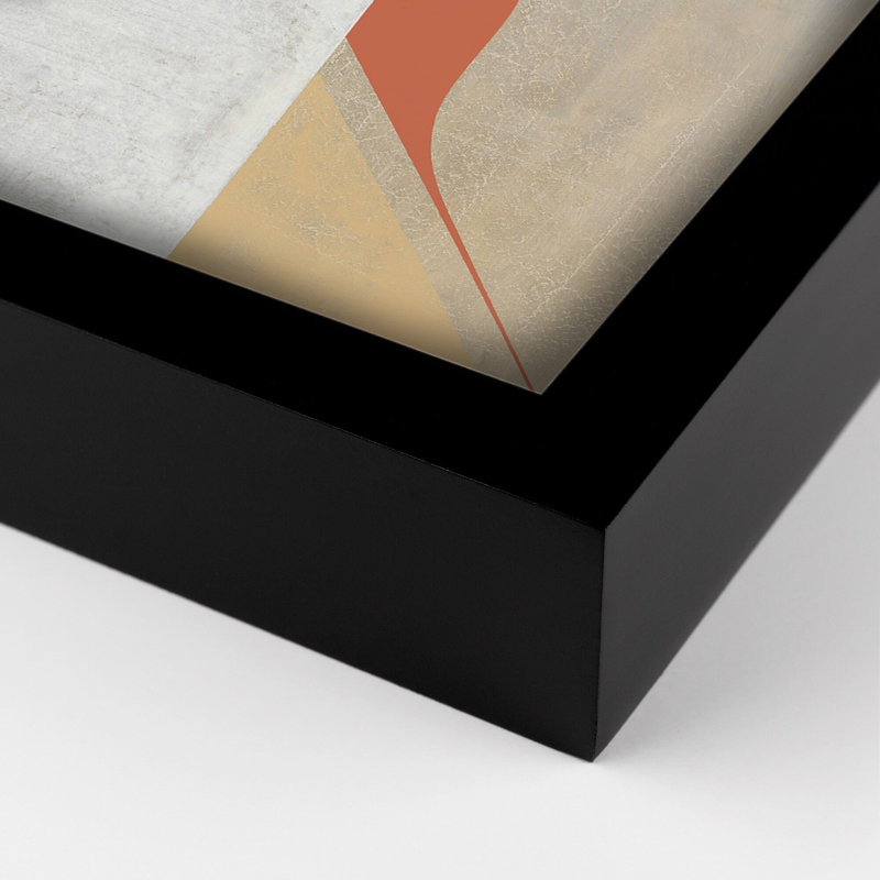 Mon Coeur Est Fort by Greg Gove, Light Brown Wood Floater Framed, 44.5" H x 60" W x 2" D