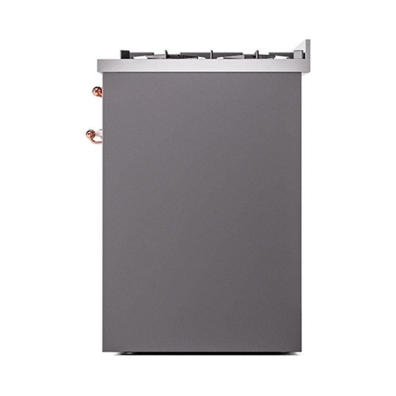 ILVE Nostalgie II Noblesse 30 in Dual Fuel Range, Liquid Propane, Graphite Matte/Copper