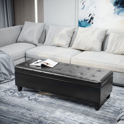 Banc de rangement avec repose-pieds Homcom