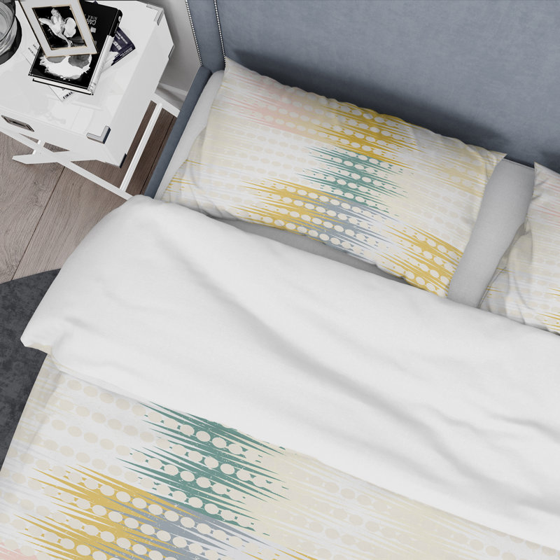  Ensemble de housse de couette rétro Abstract Mid-Century Mid-Century, Housse de couette très grand + 2 taies décoratives