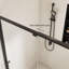 Porte de douche réglable avec cadre de 44 à 48 po x H 72 po, verre trempé transparent de 6 mm avec film de sécurité, cadre en alliage d'aluminium noir mat, installation réversible