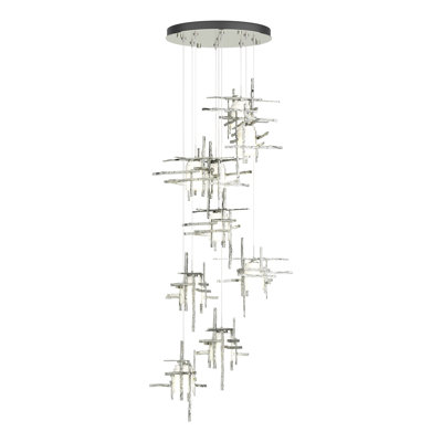Tura 9-Light Glass Round Pendant