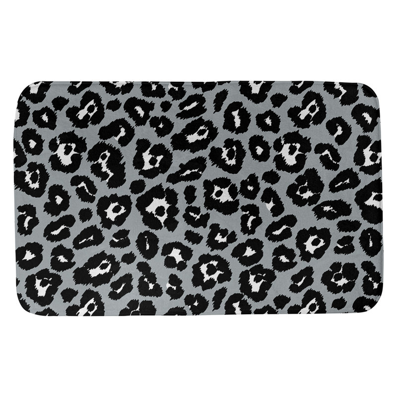 Tapis pour salle de bain Oakland, H 0,5 po x l 17 po x L 24 po, Argent / blanc / noir